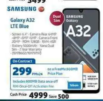 Incredible Connection Samsung - Galaxy A32 LTE Blue offer