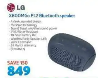 Incredible Connection LG - XB00MGo PL2 Bluetooth Speaker offer
