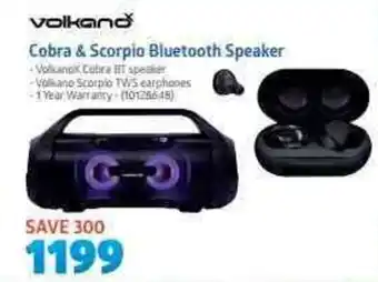 Incredible Connection Volkano - Cobra & Scorpio Bluetooth Speaker offer