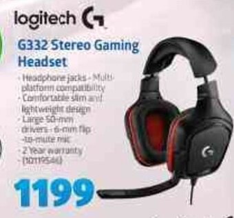 Incredible Connection Logitech - G332 Stereo Gaming Headset offer