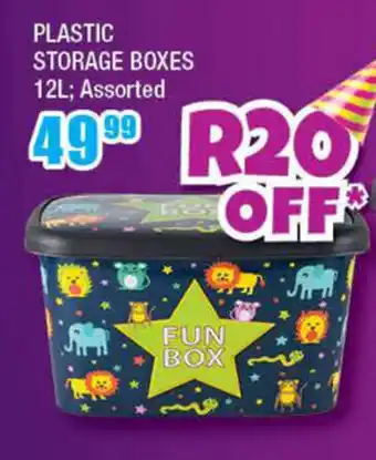 The Crazy Store Plastic Storage Boxes 12L Assorted offer