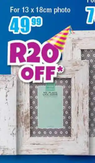 The Crazy Store Wooden Distressed Picture Frames for 13 x 18cm Photo offer