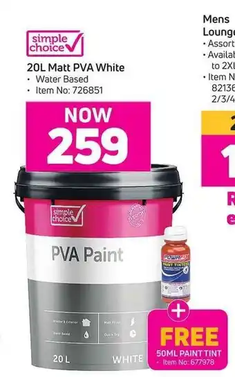 Game 20L Matt PVA White offer