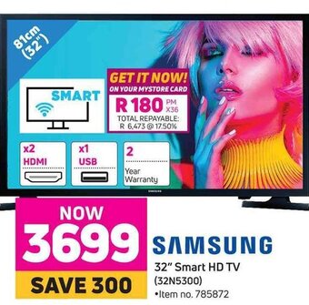 Game Samsung 32"Smart HD TV offer