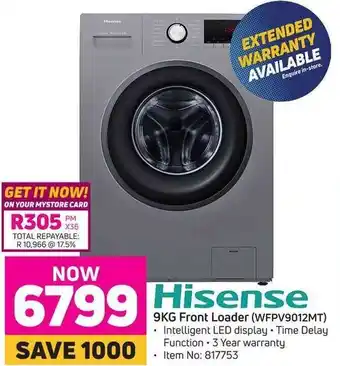 Game Hisense 9kg Front Loader offer
