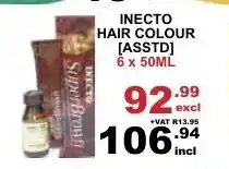 Arrow Cash And Carry Inecto Hair Colour Asstd 6 x 50ml offer