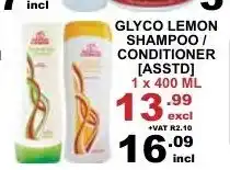 Glyco Lemon Shampoo / Conditioner Asstd 1x400ml