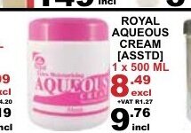 Arrow Cash And Carry Royal Aqueous Cream Asstd 1x500ml offer