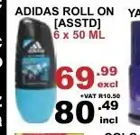 Adidas Roll-on Asstd 6x50ml