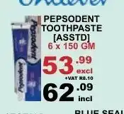 Pepsodent Toothpaste Asstd 6x150gm