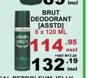 Arrow Cash And Carry Brut Deodorant Asstd 6x120ml offer