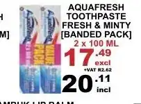 Aquafresh Toothpaste Fresh & Minty 2x100ml