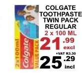 Arrow Cash And Carry Colgate Toothpaste Twin Pack Regular 2x100ml offer