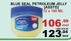 Arrow Cash And Carry Blue Seal Petroleum Jelly Asstd 12x100ml offer