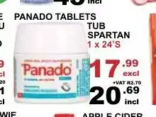 Arrow Cash And Carry Panado Tablets Tub Spartan 1x24's offer