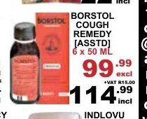 Borstol Cough Remedy Asstd 6x50ml