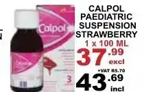 Calpol Paediatric Suspension Strawberry 1x100ml