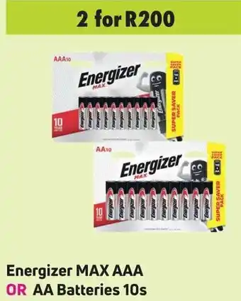 Game Energizer MAX AAA or AA Batteries 10s offer