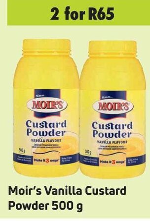 Game Moir's Vanilla Custard Powder 500g offer