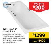 Builders Warehouse Betta 1700 drop in value bath offer