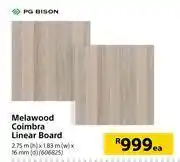 Builders Warehouse Pg bison melawood coimbra linear board 2.75m (h) x 1.83m (w) x 16mm (d)-each offer