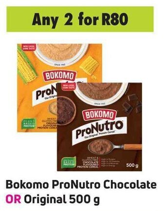 Game Bokomo ProNutro Chocolate or Original 500g offer