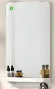 Leroy Merlin Sensea easy bathroom mirror with white metal shelf w50cm x h79cm - 81458425 offer