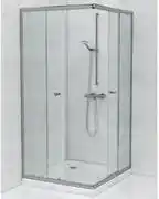 Leroy Merlin Shower door corner entry chrome with clear glass w90cm x d90cm x h185cm - 81474880 offer