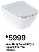 Leroy Merlin Wall hung toilet smyle square rimfree 81477289 offer