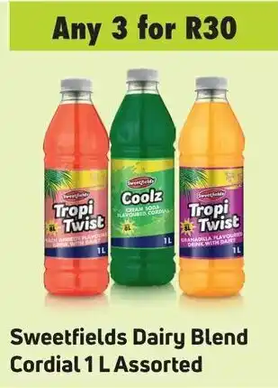 Sweetfields Dairy Blend Cordial 1 L Assorted