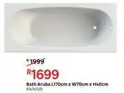 Leroy Merlin Bath aruba l170cm x w70cm x h40cm - 81474328 offer