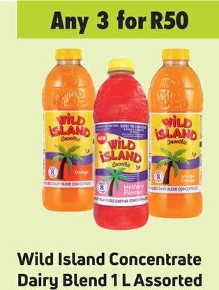 Game Wild Island Concentrate Dairy Blend 1 L Assorted offer