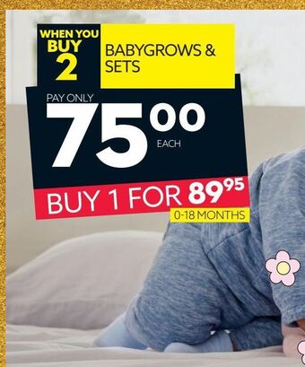Ackermans Babygrows & sets offer