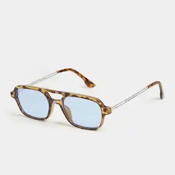 Markham Mkm blue retro lens aviator sunglasses offer