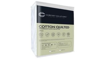 Cotton quilted pillow protector