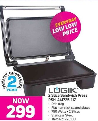 Game Logik 2 Slice Sandwich Press offer