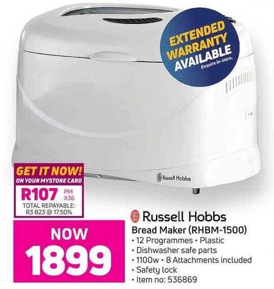 Russell Hobbs Bread Maker offer at Game