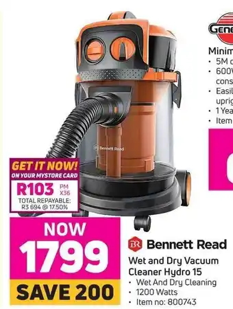 Game Bennett Read Wet and Dry Vacuum Cleaner Hydro 15 offer