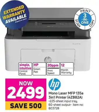 Game Mono Laser MFP 135a 3in1 Printer offer
