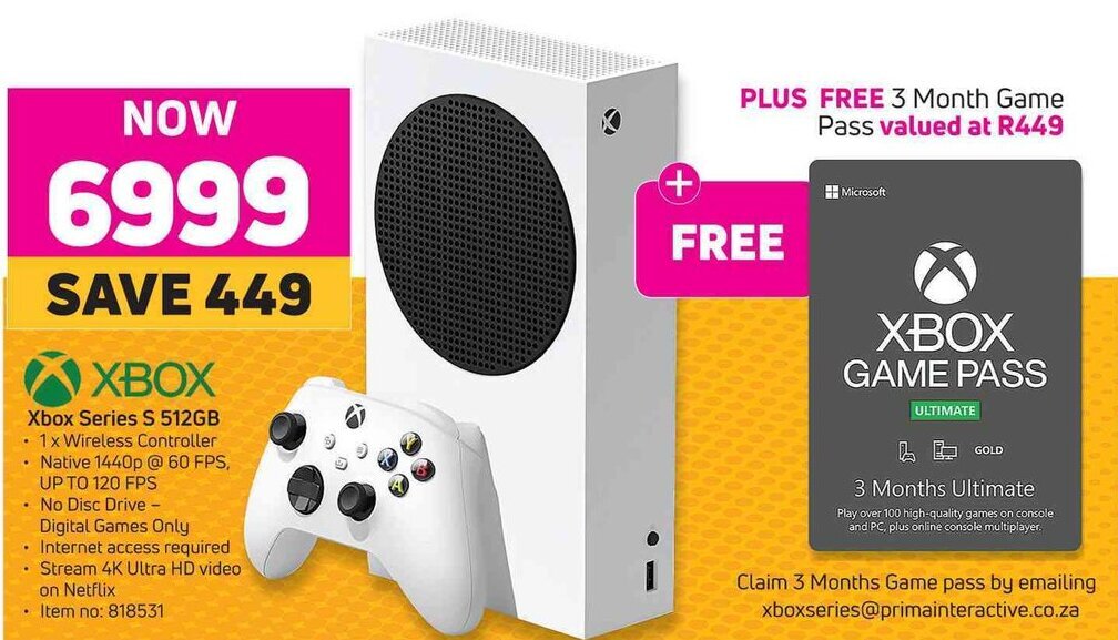 Game Xbox Series S 512GB offer