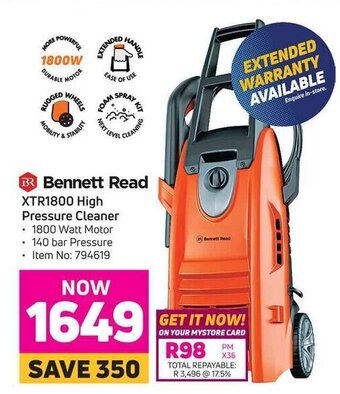 Game Bennett Read XTR1800 High Pressure Cleaner offer