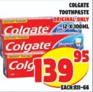 Yarona Cash And Carry Colgate Toothpaste 12x100ml offer