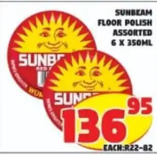 Yarona Cash And Carry Sunbeam Floor Polish Assorted 6x350ml offer