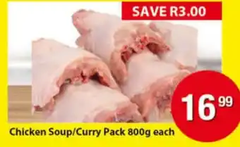 Check Save Chicken Soup/Curry Pack 800g each offer