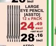 Large Eye Pencil Asstd 12 x pack