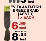 Evita Anti-Itch Breez Braid Asstd