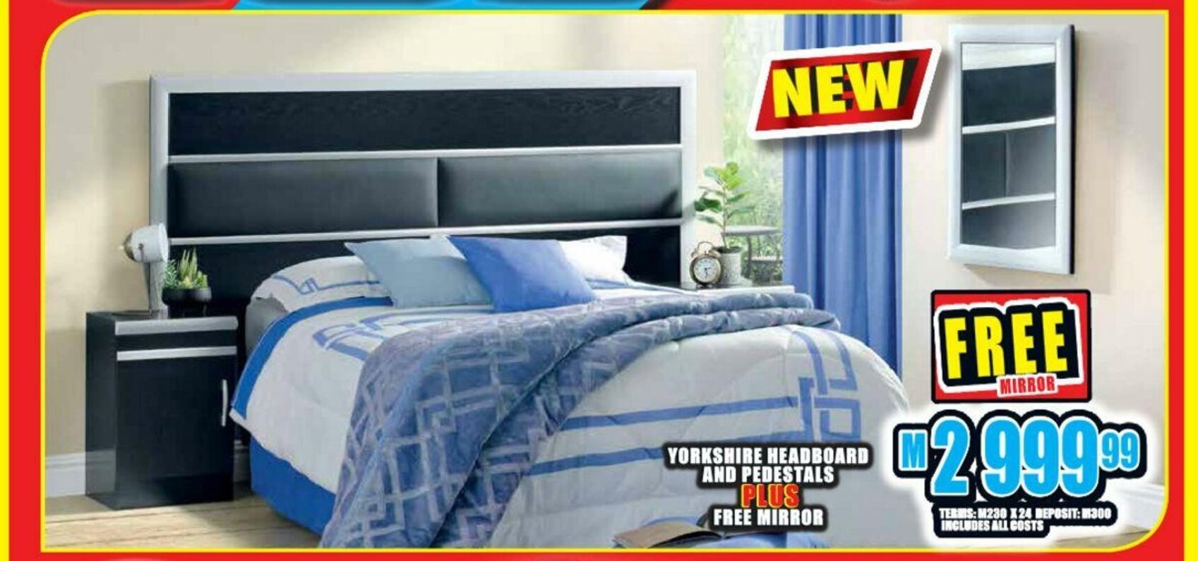 Yorkshire Headboard and Pedestals offer at Lewis