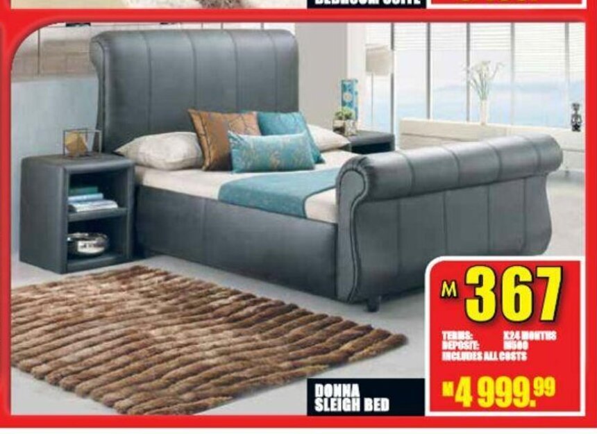 Donna Sleigh Bed offer at Lewis