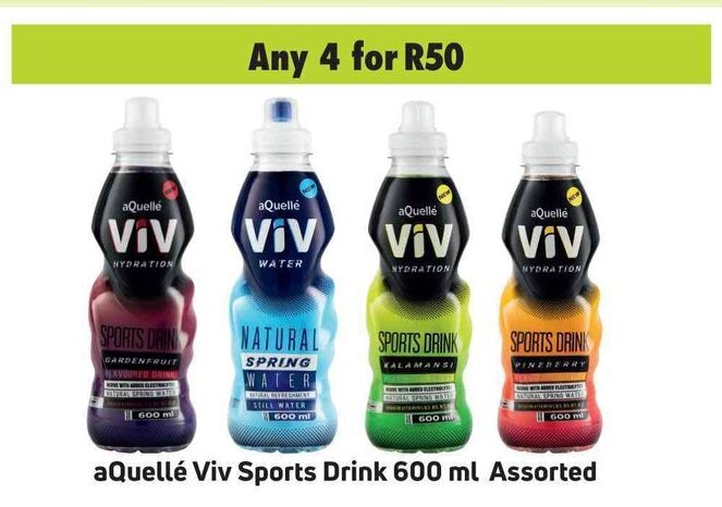 aQuelle Viv Sports Drink 600ml Assorted offer at Game