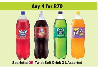 Game Sparletta OR Twist Soft Drink 2 L Assorted offer